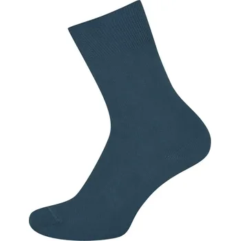 Pánské ponožky KNITVA 100% bavlněné ponožky EMIL modrá džínová 48