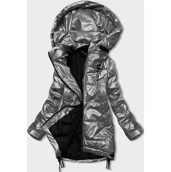 Dámská cargo bunda Šedá zateplená bunda s odepínací kapucí, odstíny šedé XL (42) i392_23231-53