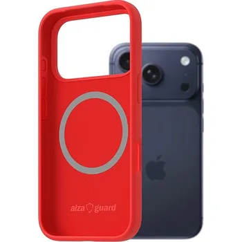 Pouzdro na mobilní telefon AlzaGuard Silicone Case Compatible with Magsafe pro iPhone 17 Pro červený