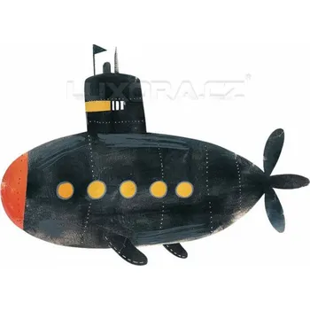 Nažehlovačka Ponorka černá - 12 x 9 cm