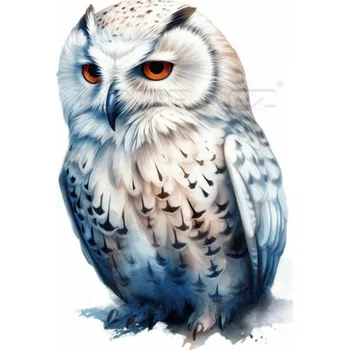 Nášivka Nažehlovačka Sovice bílá - 5 x 6 cm