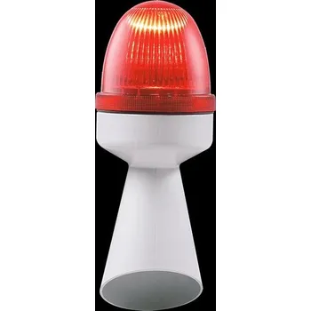 Průmyslové svítidlo Sirena 38853 LD SLEM MULTISMD, houkačka s opt. signalizací, 24 VAC, trv. tón + nast. svit. červen