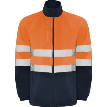 Pánská mikina Roly Altair Fleecová mikina Hi-Viz HV9305 Navy Blue 55-Fluor Orange 223 L