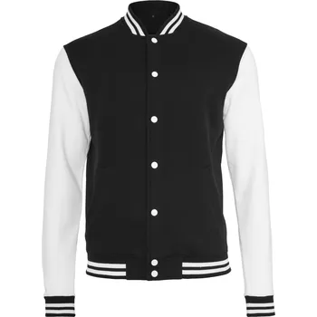 Pánské oblečení Build Your Brand Pánská sportovní mikina BY015 Black-White M