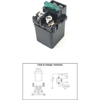 Startér DZE startovací relé startéru KAWASAKI KVF 650 BRUTE FORCE 05-13; KVF 650 PRAIRE 02-03; KFX 700 04-09; KVF 700 PRAIRE 04-06 (27010-0782) (12V/150A) (DZE startovací relé startéru KAWASAKI KVF 650 BRUTE FORCE 05-13; KVF 650 PRAIRE 02-03; KFX 700 04-09; KVF 7