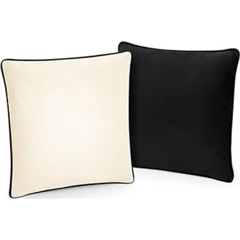 Povlak na dekorativní polštářek Westford Mill Bavlněný povlak na polštář 40x40 WM355 Natural-Black 40 x 40 cm