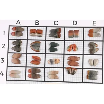 Přírodní kámen Kabošony páry Imperial Jaspis