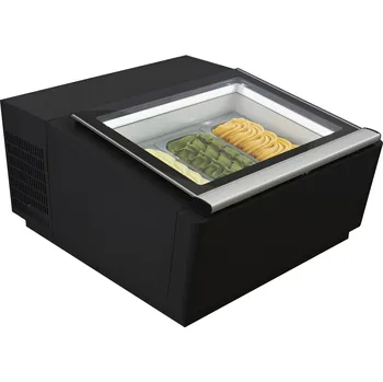 COMBISTEEL Pultová vitrína na zmrzlinu - černá