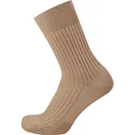 KNITVA Klasické bavlněné ponožky FAJAN - 5 párů béžová střední 50