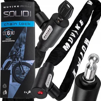 Bezpečnostní kamera Zámek na kolo řetězový na klíč MUVIKE SOLID 1000/6K - délka 100 cm