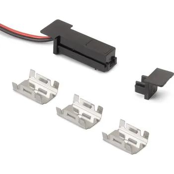 LED páska Emuca S.R.L. Dotykový vypínač/stmívač pro Pyxis LED k zafrézování, 24 V DC, černý / šedý LED profil - barva: hliník (šedá)