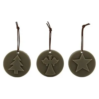 Vánoční ozdoba Sada hnědých vonných voskových vánočních ozdob