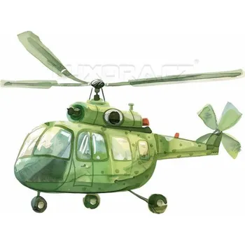 Nažehlovačka Vrtulník zelený - 12 x 9 cm