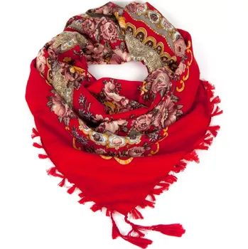 Šála ArtOfPolo Lidová Folk šála 100cm Červená