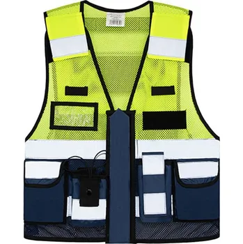 Pánská vesta Korntex Sparta Reflexní síťovaná taktická vesta KX145 Navy-Signal Yellow XXL/4XL