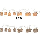Vánoční LED řetěz s 10ti perníkovými chaloupkami - 150 cm / 2*AA