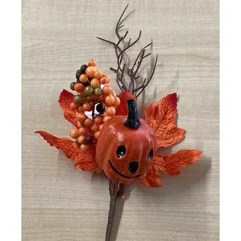 dekorace VĚTEV JAVOR s DÝNÍ a JEŘABINOU, 30x14cm, závich, plast