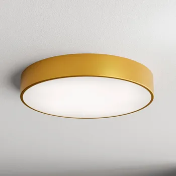 TEMAR LIGHTING Stropní světlo Cleo 500, zlaté, senzor, IP54, Ø 50 cm, kov zlato 4 x 24 W LED - Doprava zdarma