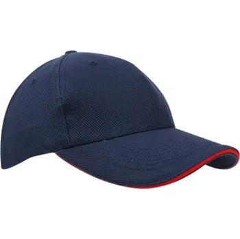 Kšiltovka L-Merch Unisex kšiltovka C683 Navy-Red one size