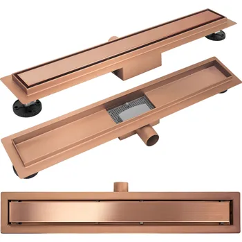 Odvodňovací žlab Odtokový žlab REA NEOX 90 cm, kartáčovaná měď