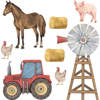 Samolepící dekorace Samolepka na zeď - farma zvířat