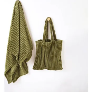 Potah na židli Blancheporte Fleecová sladěná sada taška + pléd khaki