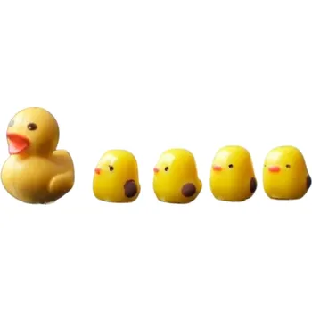 Sada 5 ks mini kachny dekorace do interiéru auta Ozdoba na zpětné zrcátko a palubní desku Originální doplněk vozu pro milovníky roztomilých detailů