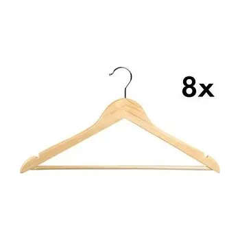 Šatní ramínka 8 ks, lotosové dřevo KESPER 67136