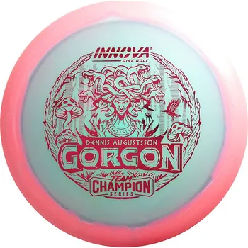 Disc golf Innova Dennis Augustsson Proto Glow Halo Champion Gorgon 175g Růžová/Světlemodrá