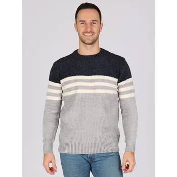 Pánský svetr Pánský svetr PERUN modro/šedý - L
