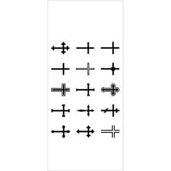 Tetování Voděodolné dočasné tetovací samolepky s motivem kříže Malé tetování na prsty ramena a krk Dlouhotrvající minimalistické tetování