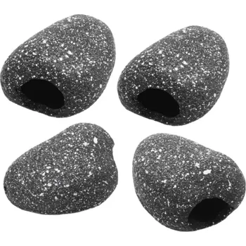 Dekorace do akvária 4 ks Dekorace do akvária Cichlid Stone 9,5 x 6,5 x 4 cm Pryskyřičná jeskyně pro ryby Umělý kámen Úkryt Netoxický materiál Bezpečné ozdoby
