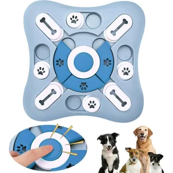 Hračka pro psa Interaktivní hlavolamová hračka pro psy a kočky s dávkovačem pamlsků trénink IQ zpomalené krmení protiskluzová miska