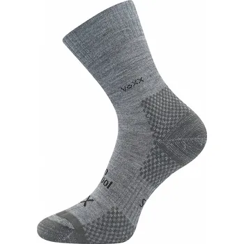 Pánské ponožky Boma Ponožky vlněné s jemným lemem a stříbrem MENKAR Barva: SVĚTLE ŠEDÁ, Velikost: 35-38(23-25)