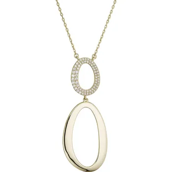 Náhrdelník Pozlacený náhrdelník dvojitý ovál 12178.1