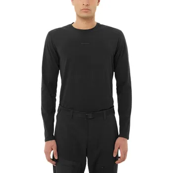 Pánské tričko Salomon Trackline LS Tee M LC2649800 - deep black M
