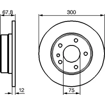Brzdový kotouč Brzdový Kotouč; Zadní BOSCH (0986478322)