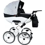 Dětský kočárek Babe boss Roys 3v1, hliníkový, skládací, bílý