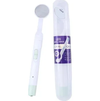 Zubní nit Zubní LED kontrolní zrcátko 15,2 x 1,3 cm Přenosné opakovaně použitelné ústní zrcadlo s osvětlením pro dentální hygienu a péči o chrup zelená