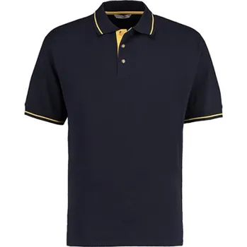 Pánské tričko Kustom Kit Pánské polo triko KK606 Navy-Sun Yellow XXL