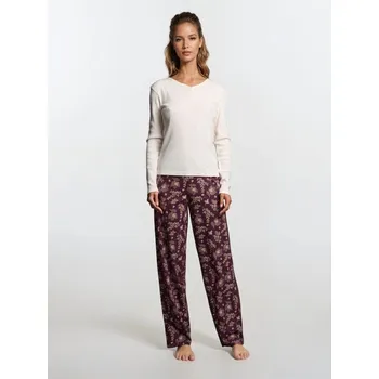 Dámské pyžamo Sinsay - Dvoudílné bavlněné pyžamo - krémová - 171FM-01X - 171FM-01X-L