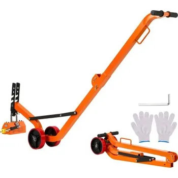 Stavební technika Magnetický zvedák poklopů VEVOR, nosnost 600 kg, ocelový vozík s těžkým magnetem a 2 kolečky, nastavitelná rukojeť, neodym N42, skládací a přenosný, pro zvedání poklopů šachet