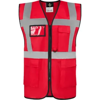 reflexní vesta Korntex Hamburg Multifunkční reflexní vesta KX810 Red 4XL