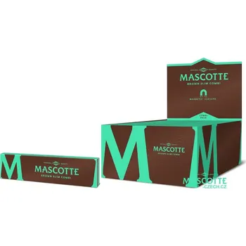 Mascotte papírky s filtry Brown KS Slim, BOX 26 ks
