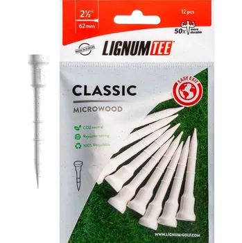Golf Lignum Tee Plastová Týčka Bílá 62mm, 12ks