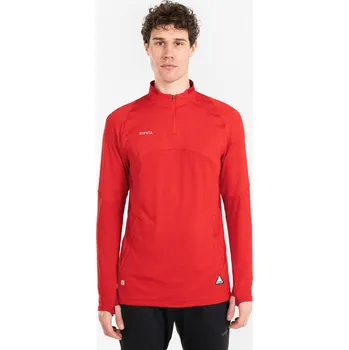 Dámská mikina KIPSTA Fotbalová mikina CLR se zipem u krku pro dospělé L VÍNOVÁ|ČERVENÁ