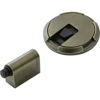 Zarážka dveří z leštěného kovu Moderní kovová zarážka pro ložnice a koupelny Elegantní design Blokace dveří Ochrana stěn bronzová