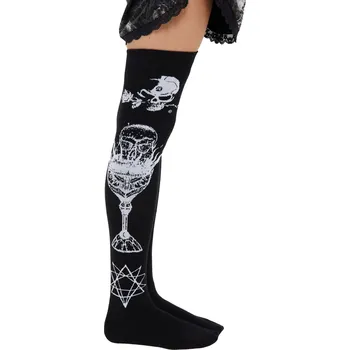 Pánské ponožky nadkolenky KILLSTAR x ALCHEMY - Grail Of Loathing - Black