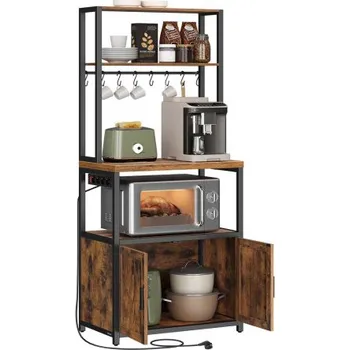 Kuchyňská skříňka Kuchyňská police KKS058K02 Hnědá/Černá