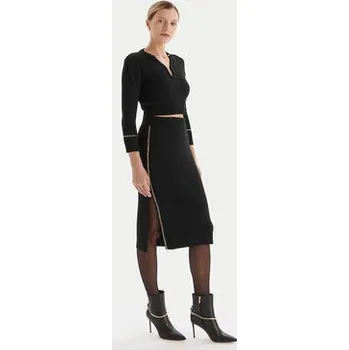 Dámská sukně Simona Corsellini Pouzdrová sukně A25CPGOE0101 Černá Slim Fit 46